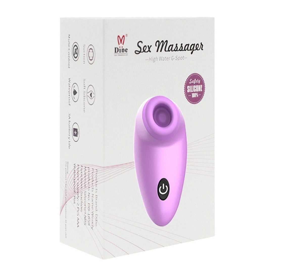 Dibe Sex Massager High Water G-Spot Emiş Güçlü Vibratör Pink