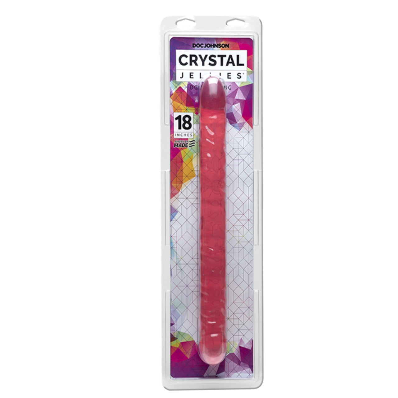 Doc Johnson Crystal Jellies Double Dong 45 cm Çift Taraflı Dildo Pink