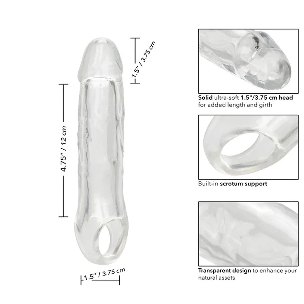Calexotics Performance Maxx Clear Extension 3.75 Cm Uzatmalı Şeffaf Penis Kılıfı
