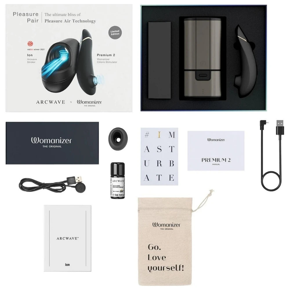 Arcwave Ion Stroker ve Womanizer Premium 2 Pleasure Air Çiftlere Özel Set