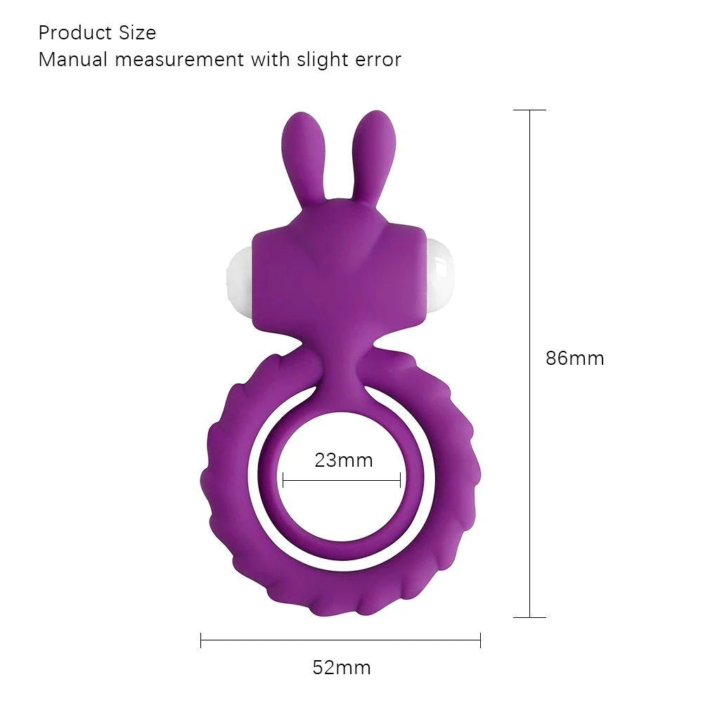 Erox The Cock Ring Nuo Rabbit Klitoral Titreşimli Penis Halkası-Purple