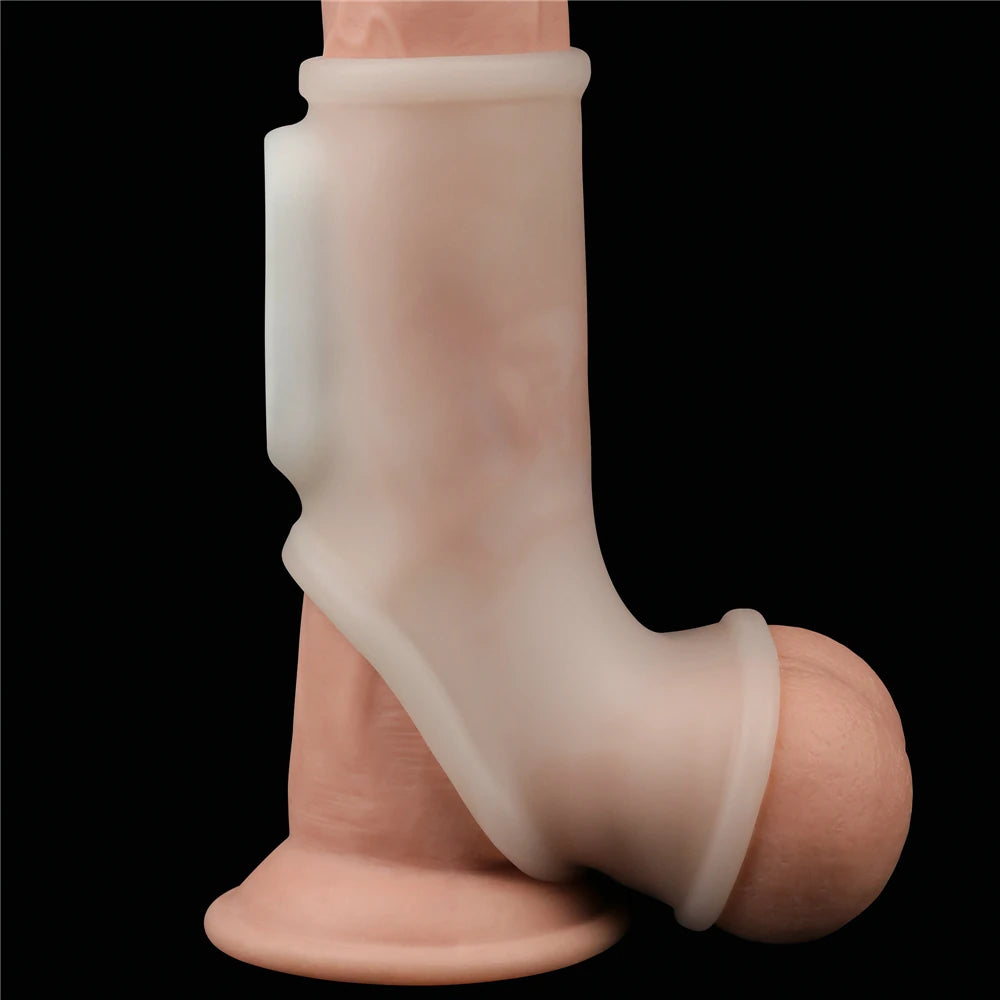 Lovetoy Silk Knights Ring Testis Geçirmeli Titreşimli Yarım Penis Kılıfı