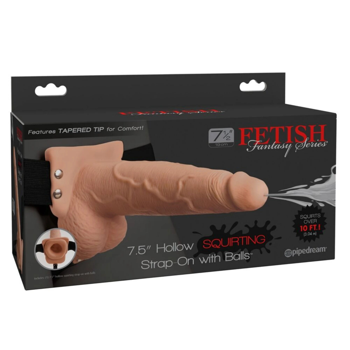 Pipedream Fetish Fantasy Series 7.5'' Hollow Boşalabilir Realistik Strapon