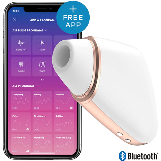 Satisfyer Love Triangle Telefon Kontrollü Emiş Güçlü Vibratör-Whtie