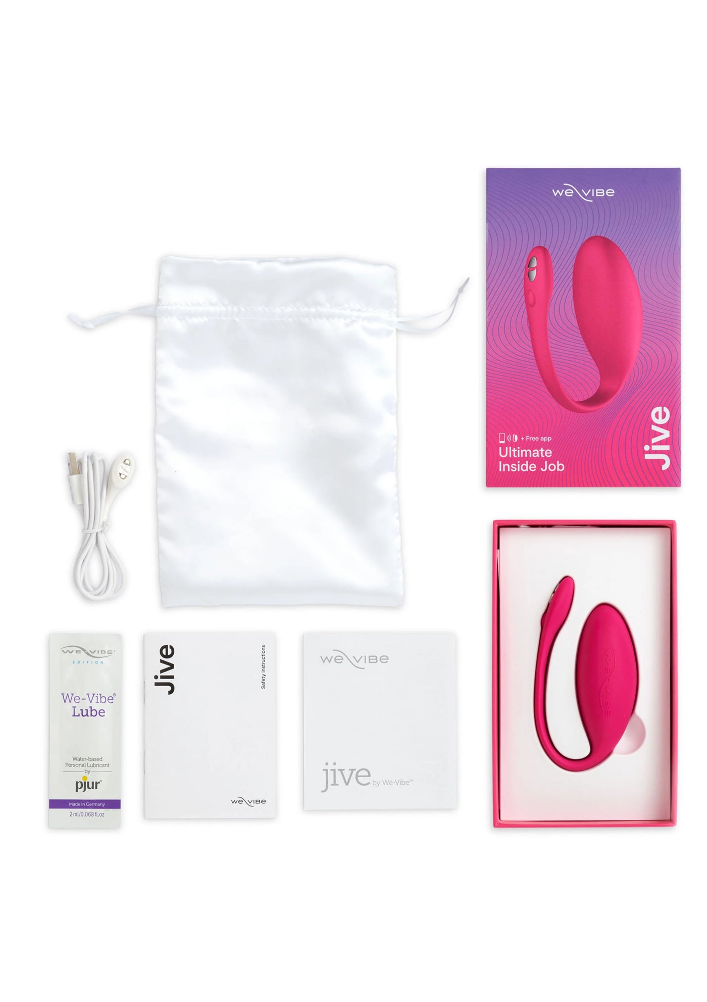 We-Vibe Jive Bullet Wereable Vibe Giyilebilir Telefon Kontrollü Vibratör-Pink