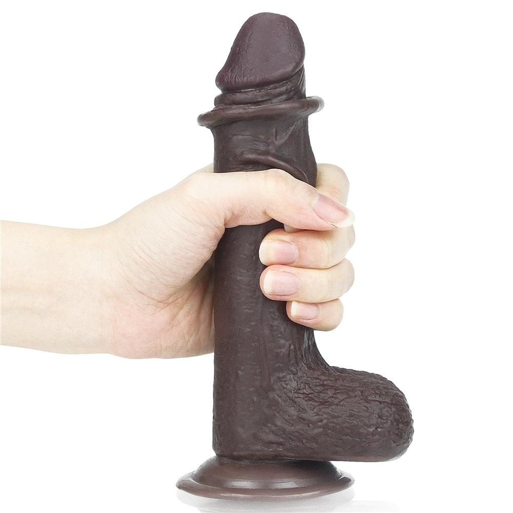 Lovetoy Sliding Skin Dildo Hareketli Deri Özellikli 18 Cm Realistik Zenci Penis