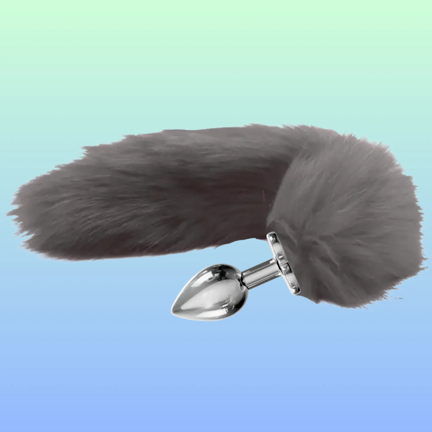 Erox Love The Anal Fantasy Kül Gri Tilki Kuyruklu Metal Anal Plug