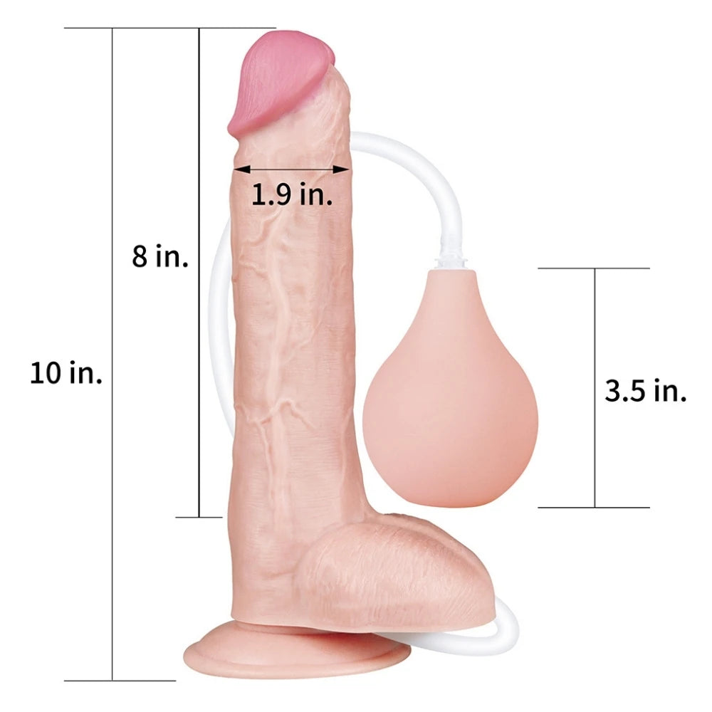 Lovetoy Squirt Extreme Dildo 25 Cm Boşalabilir Kemerli Realistik Penis LV116022