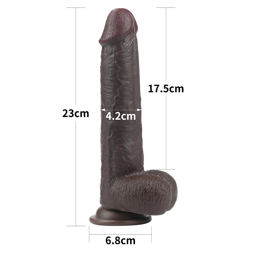 Lovetoy Sliding Skin Dildo Hareketli Deri Özellikli 23 Realistik Zenci Penis