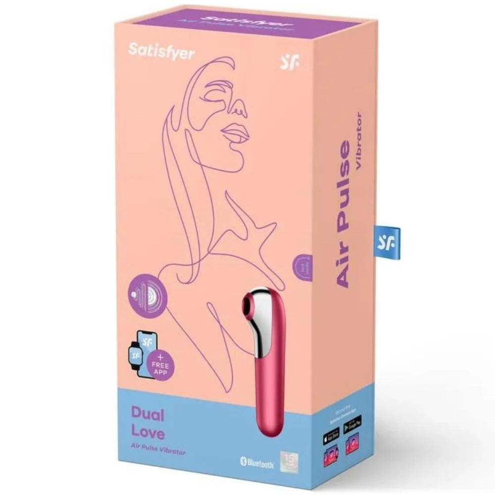 Satisfyer Dual Love Telefon Kontrollü Emiş Güçlü Vibratör-Red