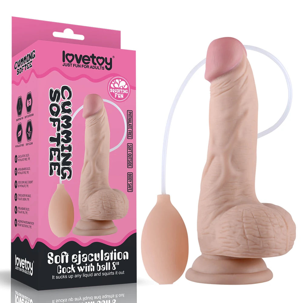 Lovetoy Soft Ejaculation Cock Dildo 20 Cm Boşalabilir Realistik Penis LV316002