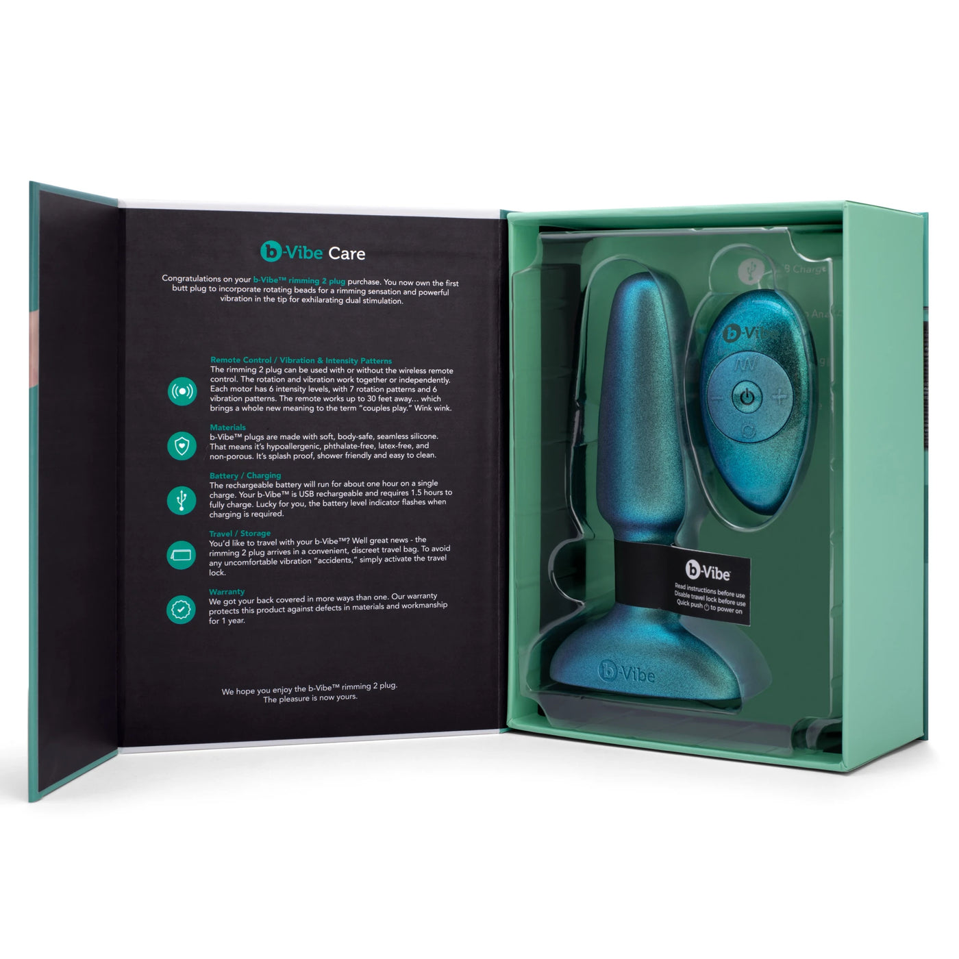 B-Vibe Rimming 2 Uzaktan Kumandalı Titreşimli Anal Vibratör