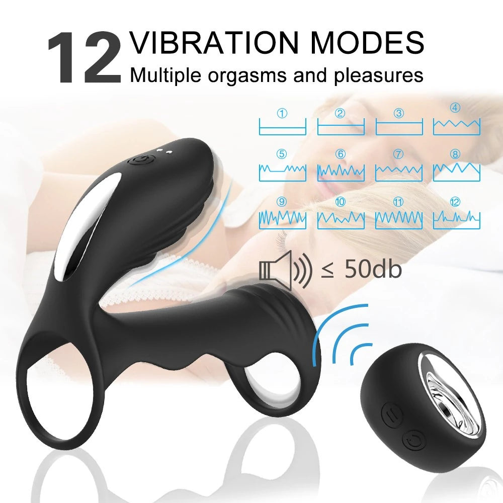 Erox Cockring Clitoral Stimulation Uzaktan Kumandalı Penis Kafesi