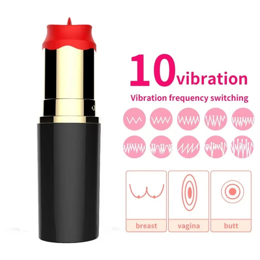 Erox Lipstick 10 Modlu Ruj ve Dil Vibratör
