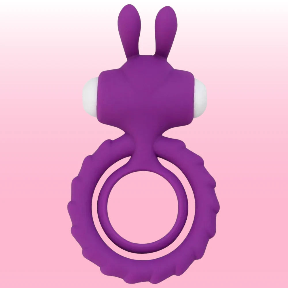 Erox The Cock Ring Nuo Rabbit Klitoral Titreşimli Penis Halkası-Purple