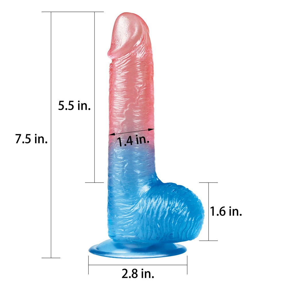Lovetoy Dazzle Studs Dildo 19 cm Realistik Jel Penis