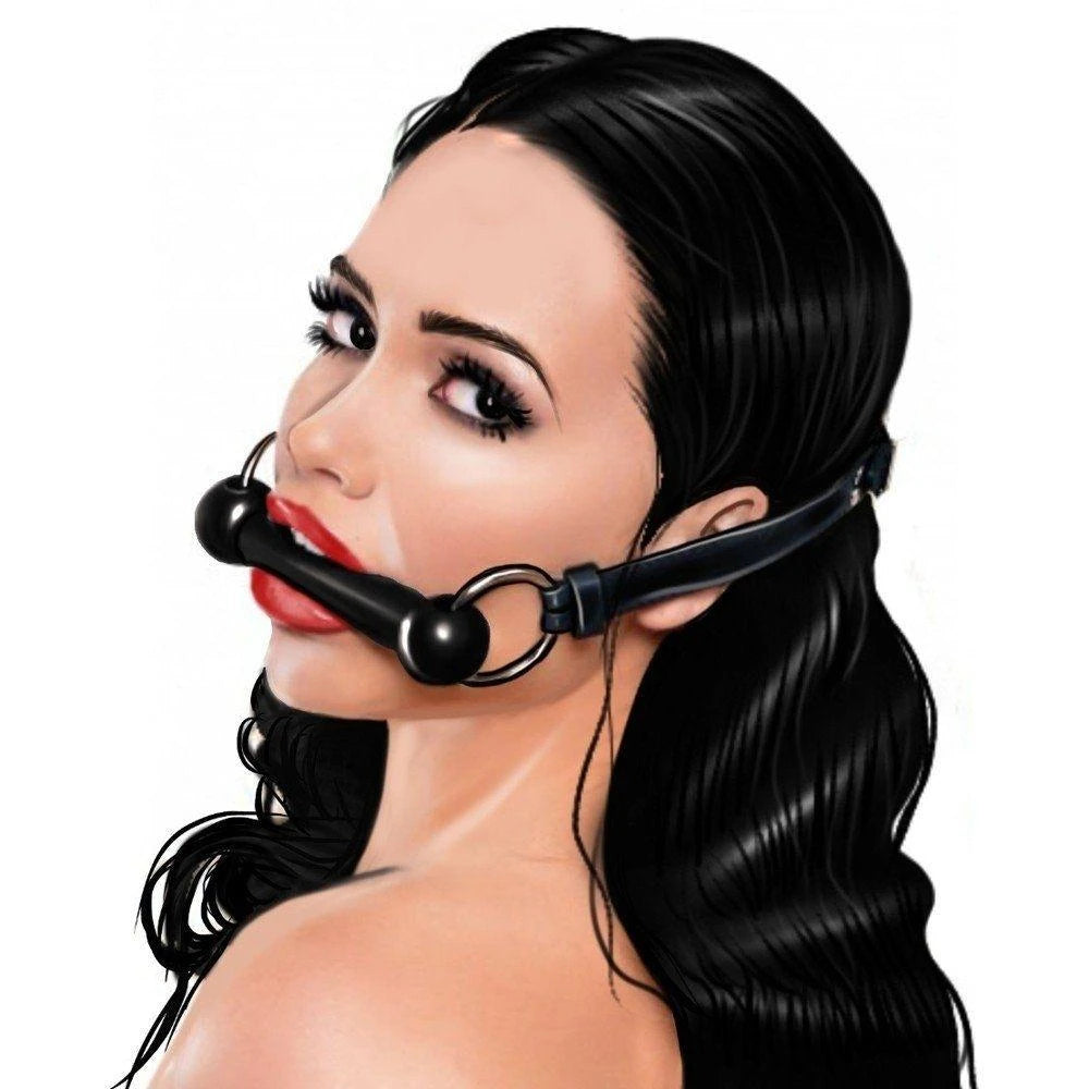 Erox Fetish Fantasy Horse Bit Gag Ağız Strapon-Black