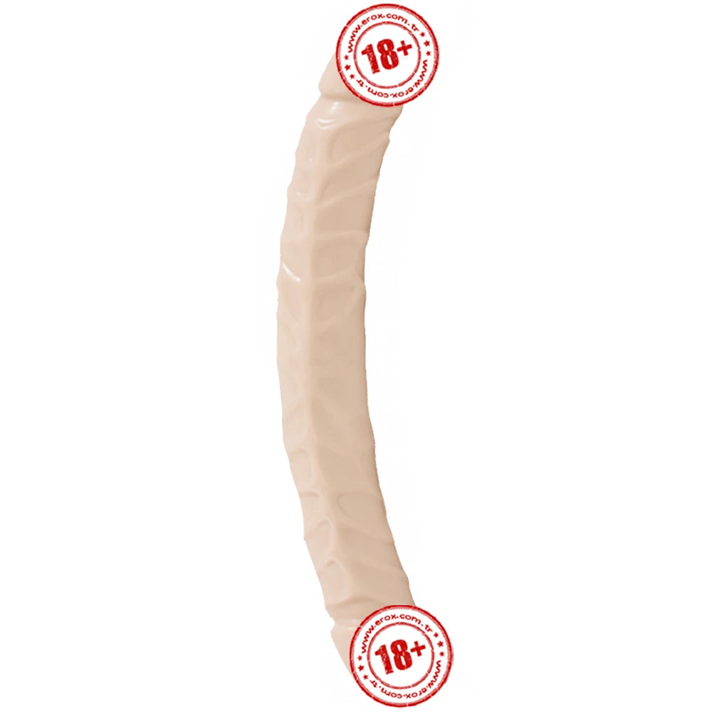 Doc Johnson Jr. Veined 30 Cm Çift Taraflı Realistik Jel Penis-Ten