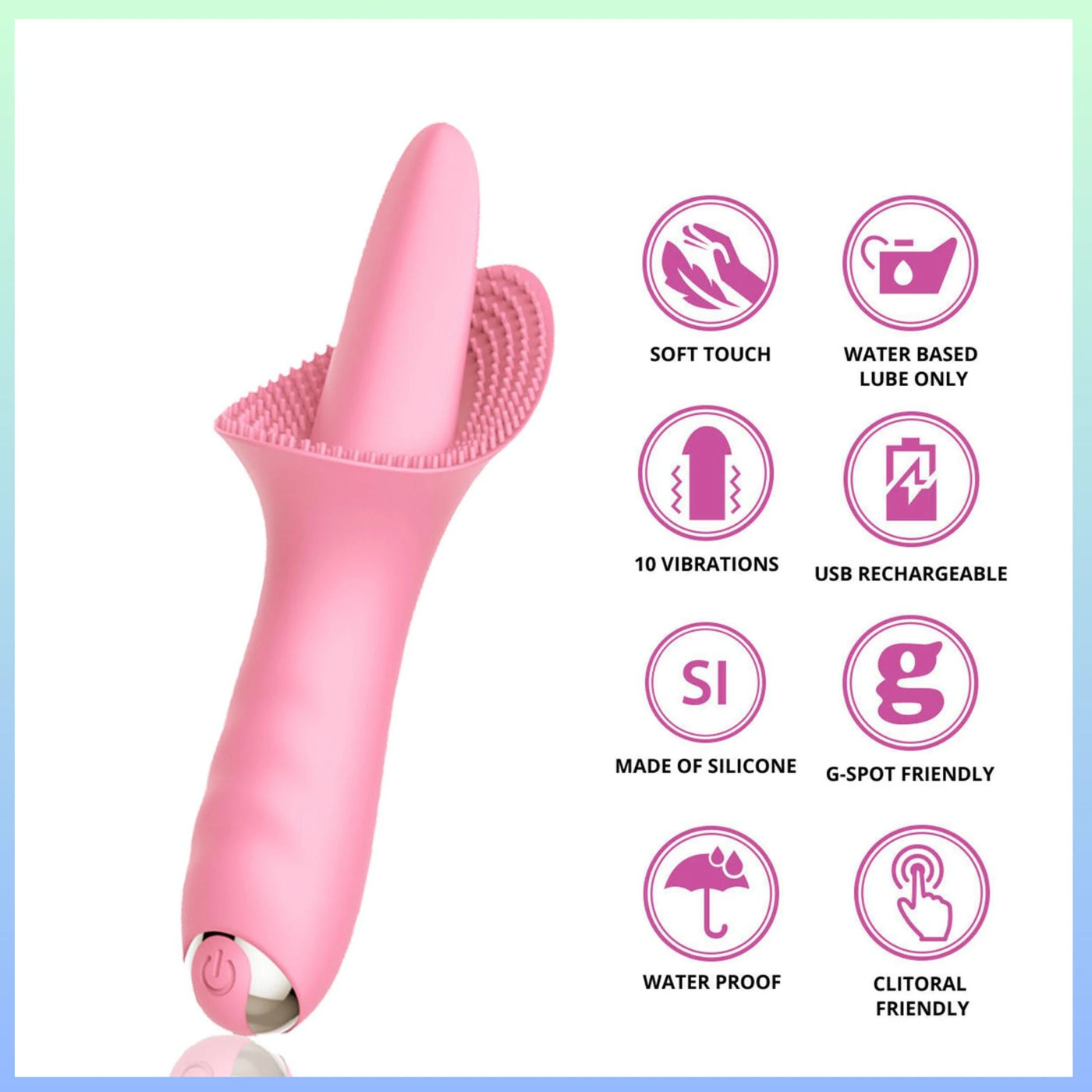 Erox Tongue Vibe Tıtrtıklı Dil Vibratör