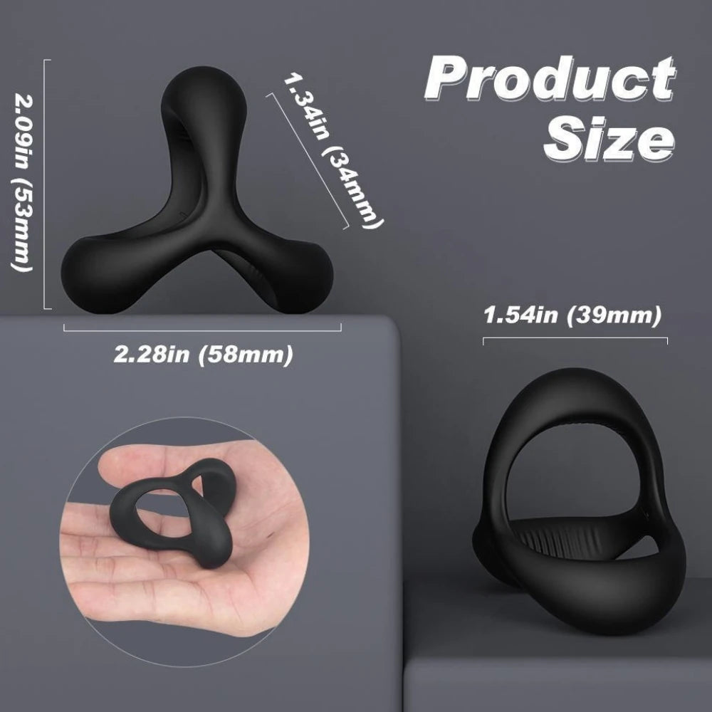 Erox Black Rider Çok Esnek Silikon Yumuşak Penis Halkası