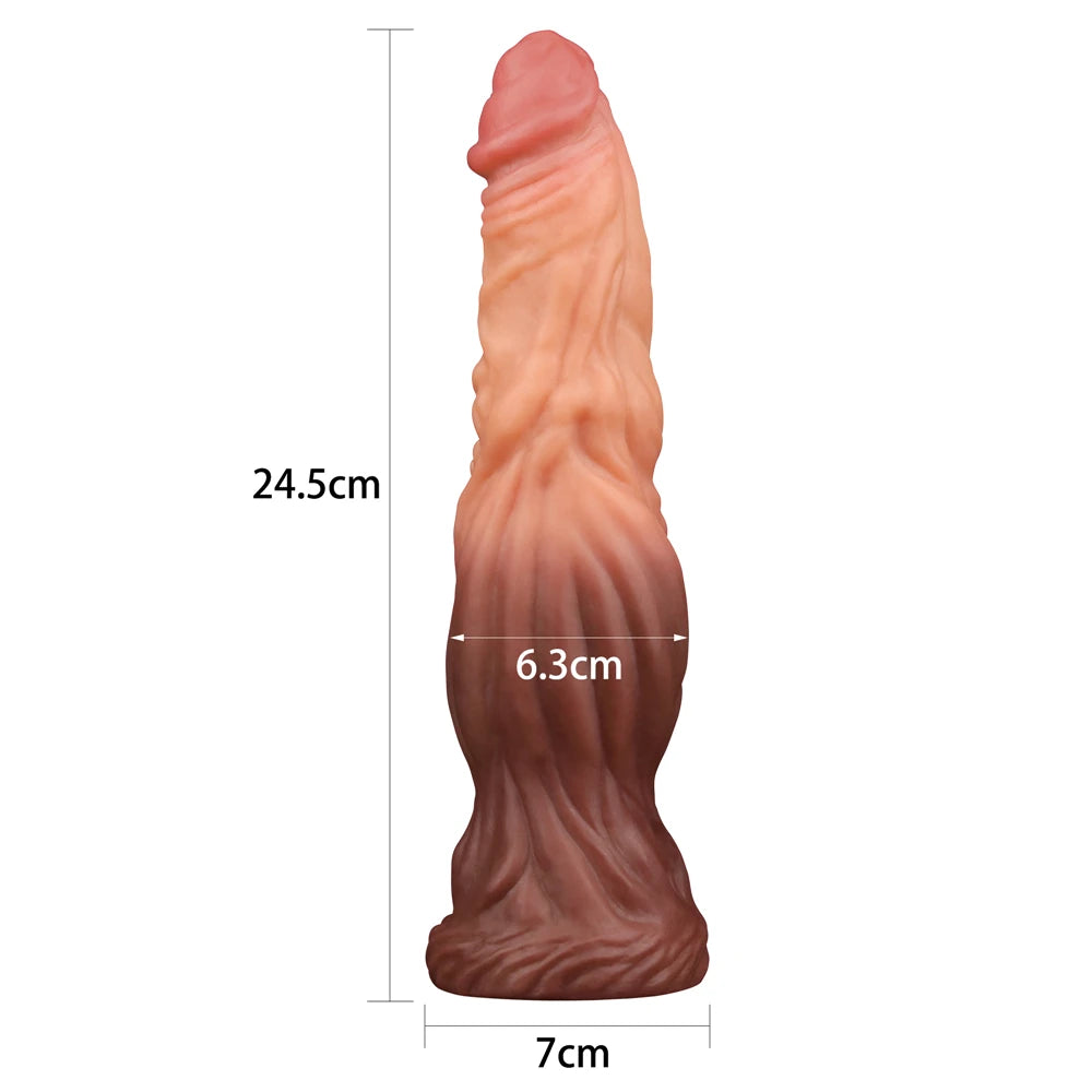 Lovetoy Dual Layered Platinum Silicone 24.5 Cm Monster Realistik Dildo