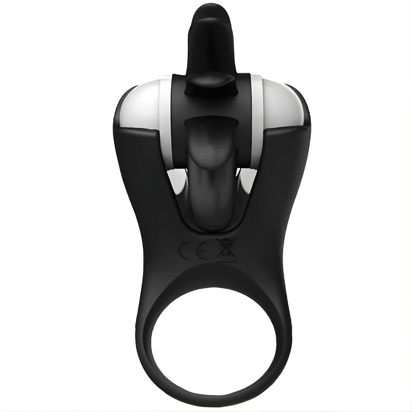 Erox The Cock Ring Clitoral Stimulating Şarjlı Penis Halkası-Black