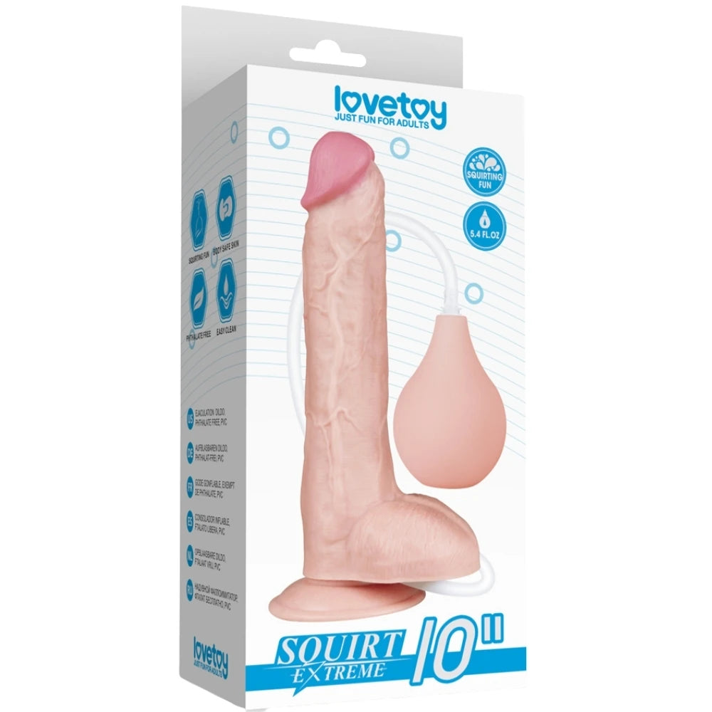 Lovetoy Squirt Extreme Dildo 25 Cm Boşalabilir Kemerli Realistik Penis LV116022