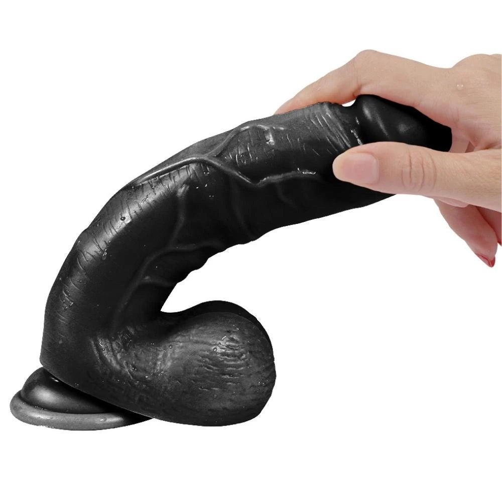 Xise Dildo Series Adam Rubber 21 cm Realistik Zenci Penis XS-WBC10012-Black