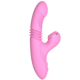 Dibe Haloy Olivia Thrusting Vibe İleti Geri Hareketli Darbeli Vibratör-Pink