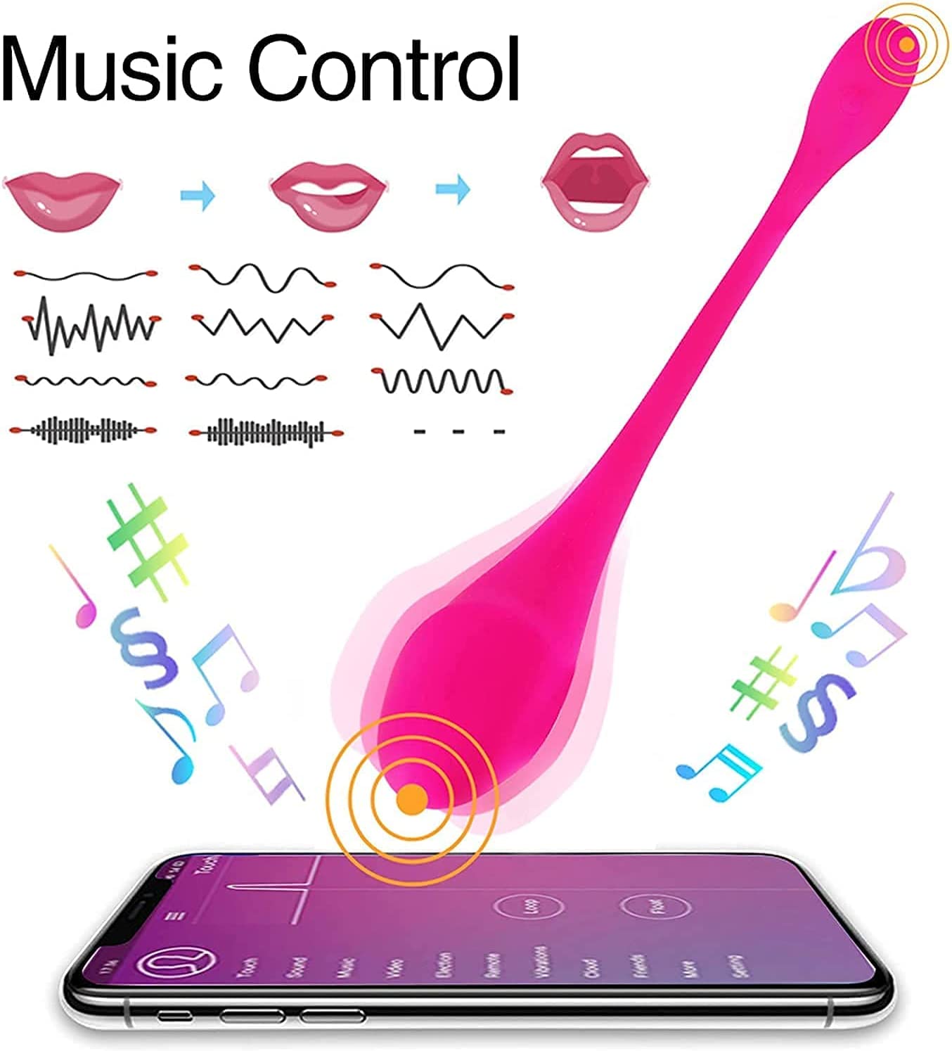 Erox Push Wearable Vibe Telefon Kontrollü Giyilebilir Vibratör-Pink
