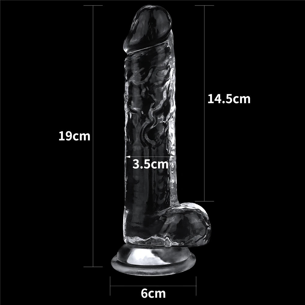 Lovetoy Flawless Clear Dildo 19 cm Realistik Jel Penis
