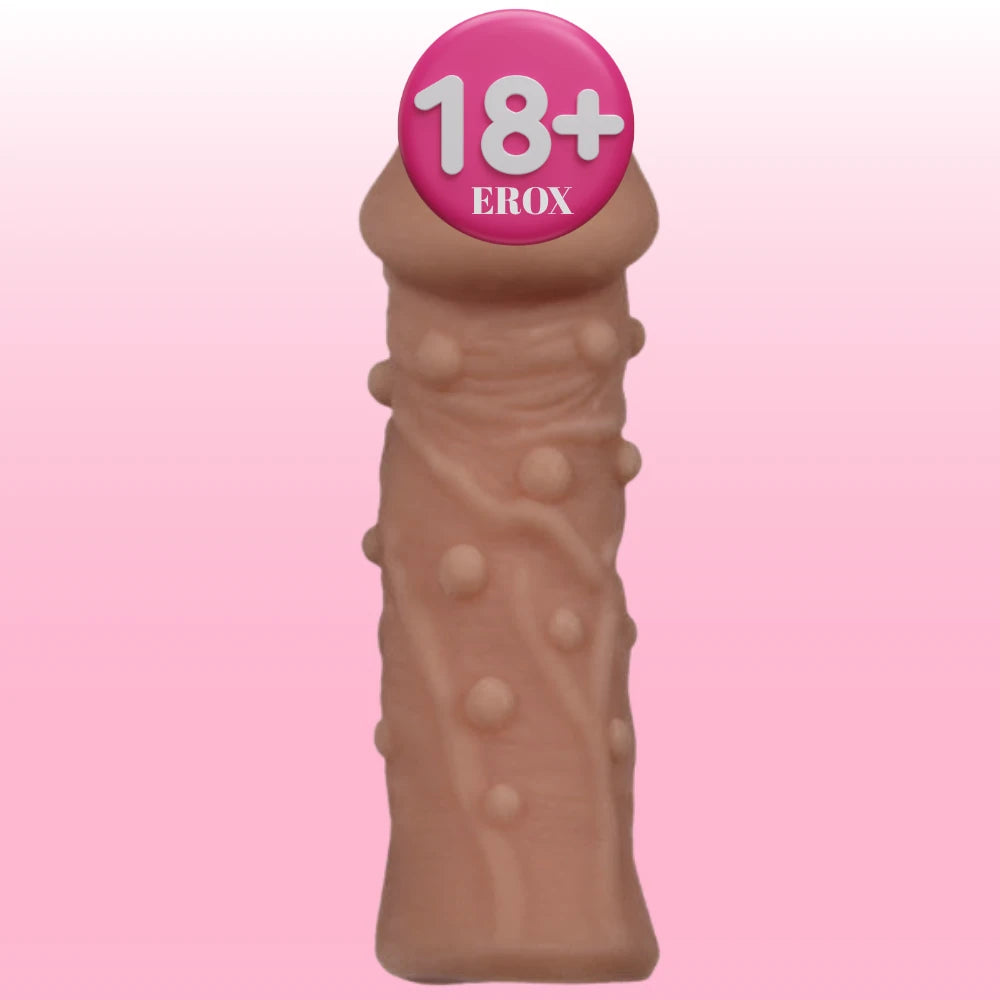 Erox The Penis Sleeve Notch Tırtıklı Penis Kılıfı-Brown
