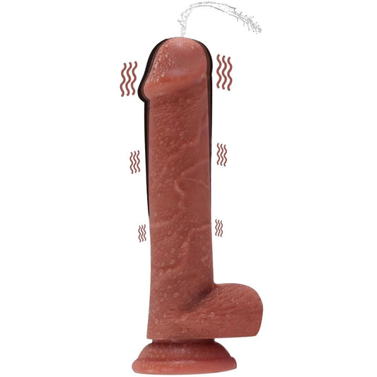 Shequ Dave Vibrating Dildo 21.5 Cm Boşalabilir Realistik Penis SQ-WBD10142-V