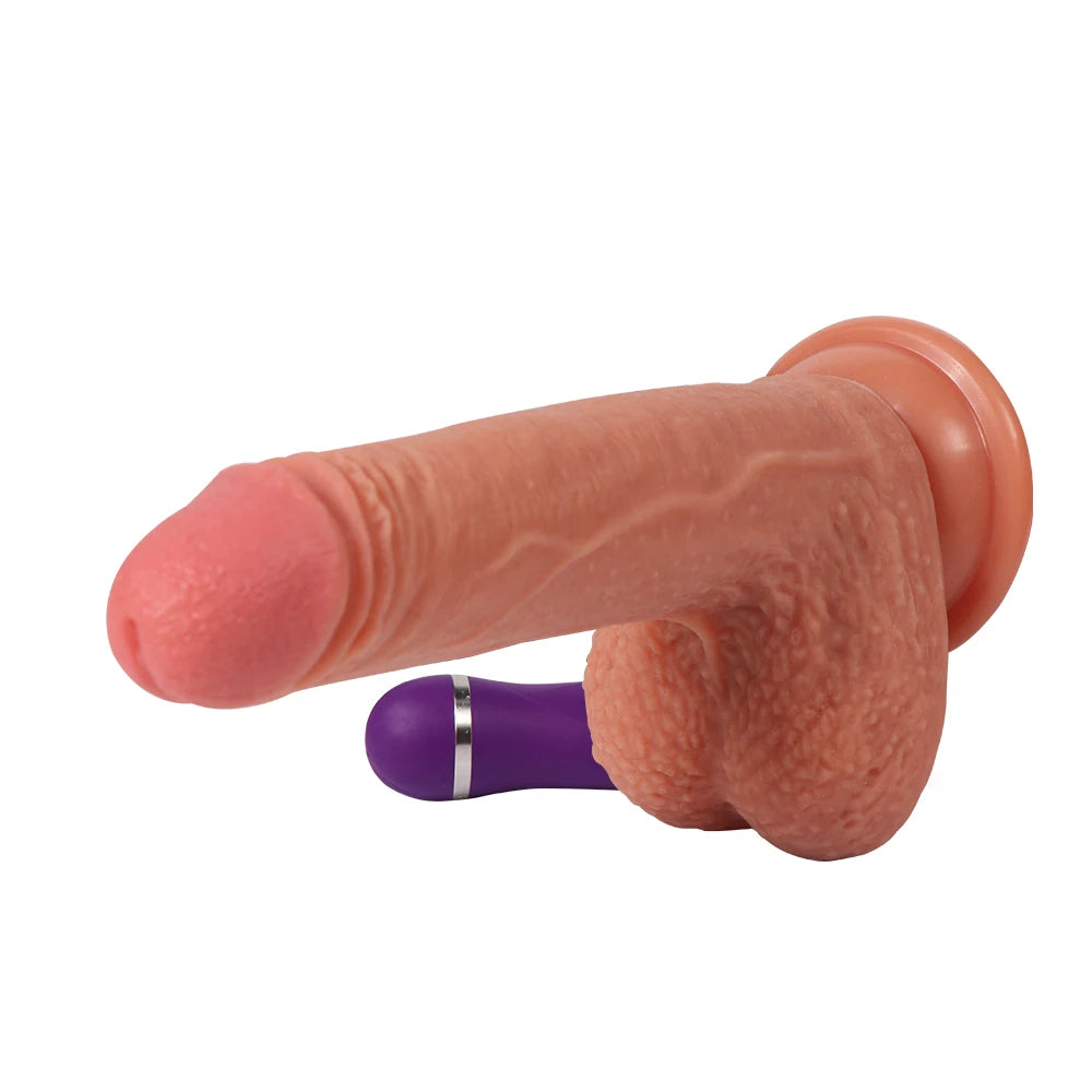 Shequ Dildo Series Crowley's Natural Doku 18 Cm Titreşimli Realistik Penis