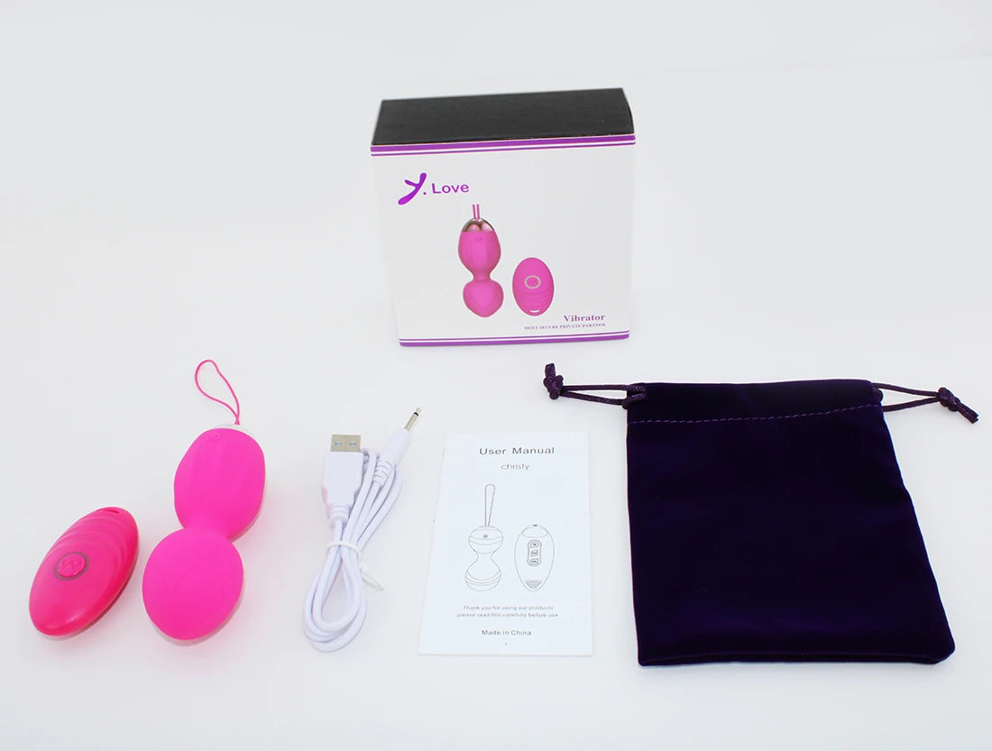 Erox Exuis Balls Uzaktan Kumanda Kegel Egzersiz Vibratörü Mor