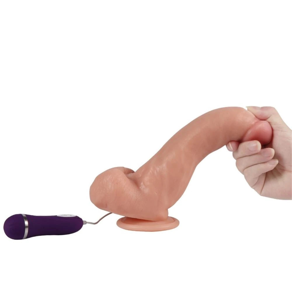 Shequ Vibrating Dildo Lungton 22 Cm Titreşimli Realistik Penis XS-WBC10025-V
