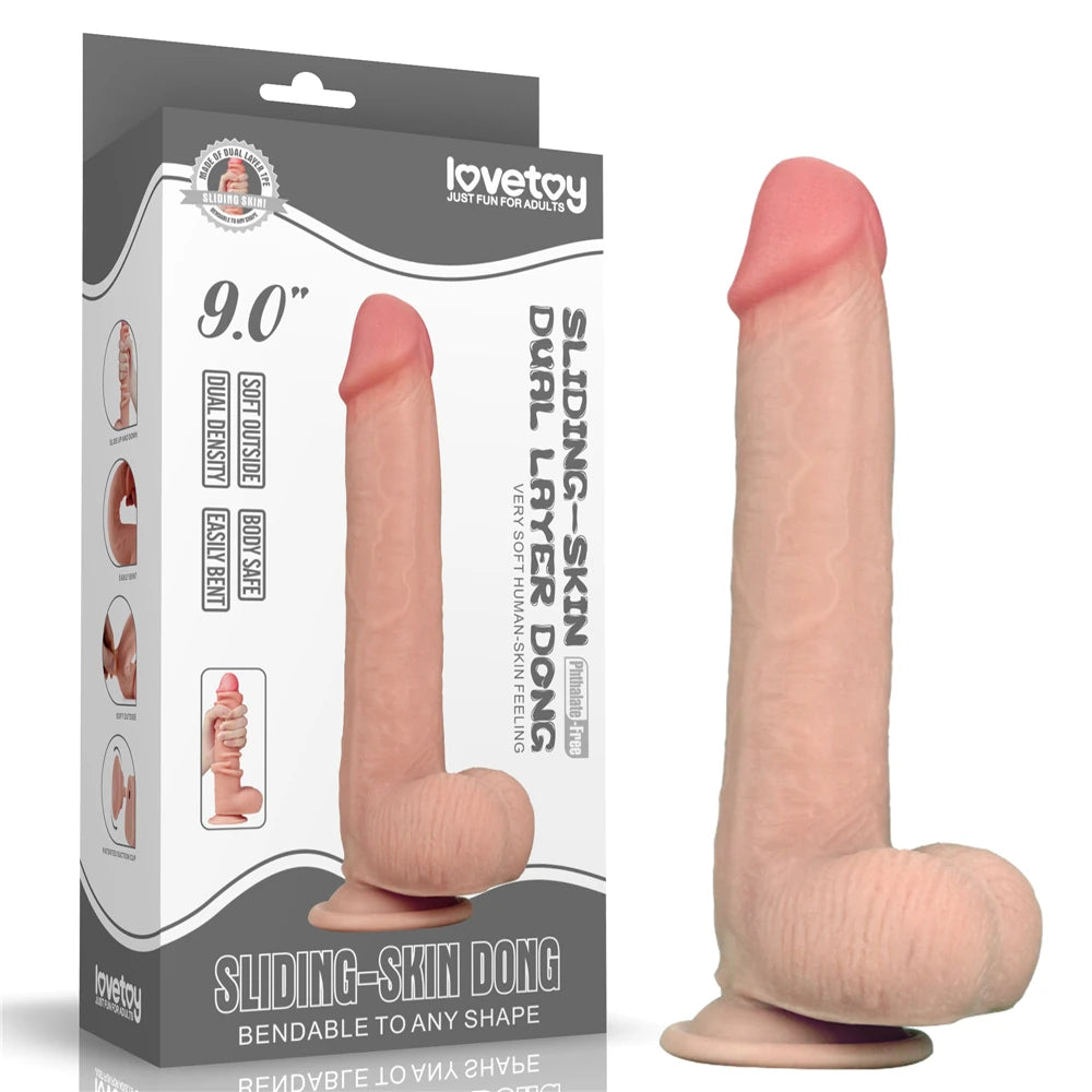 Lovetoy Sliding Skin Hareketli Deri Özellikli 23 cm Realistik Penis