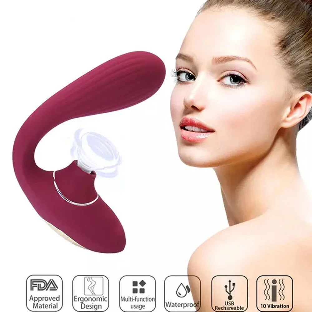 Erox Sucking İn Vibration Çift Yönlü Emiş Güçlü Partner Vibratör
