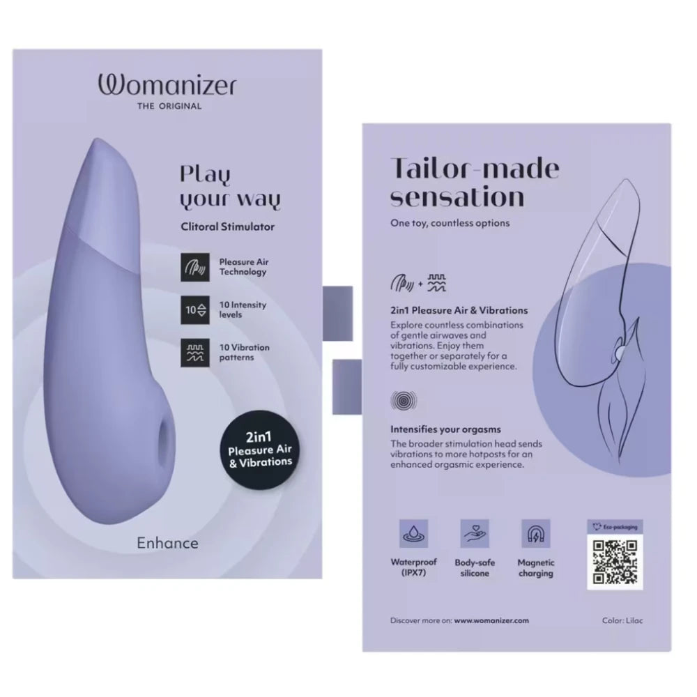 Womanizer Enhance Pleasure Air Emiş Güçlü Vibratör-Lilac