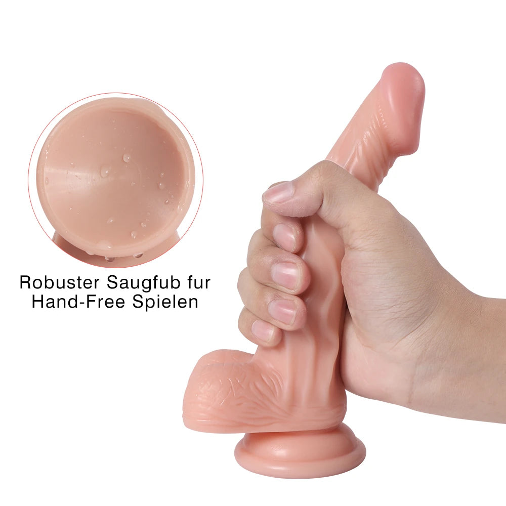 Dildo Series Dick 18.5 Cm Eğik Realistik Dildo