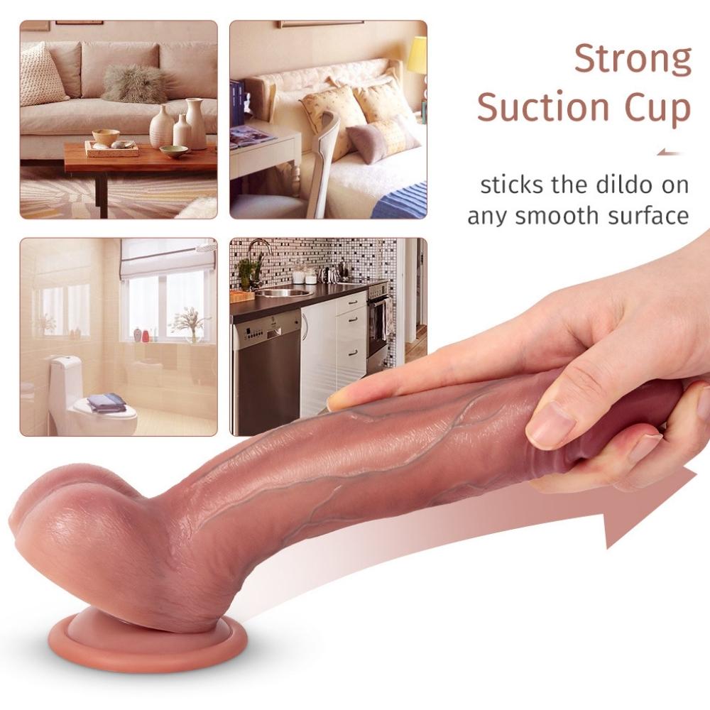 Shequ Dildo Series Bert Natural Doku 22 Cm Realistik Penis
