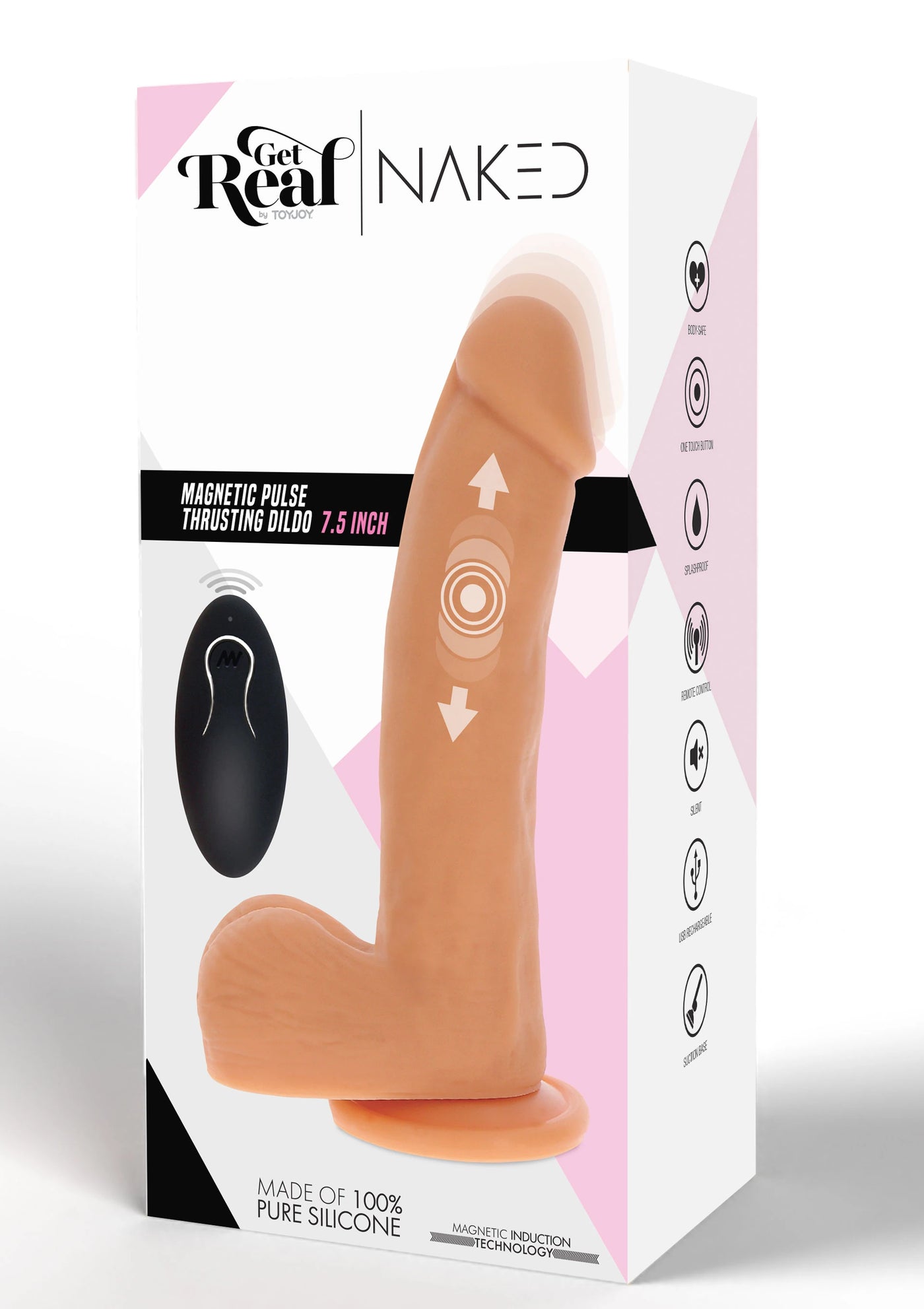 ToyJoy Naked Thrusting Dildo Silicone Belden Bağlamalı Hareketli Realistik Penis 19.5 Cm.