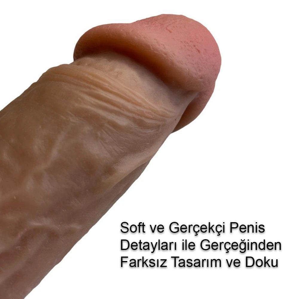 Simulation Of Skin Rotating Dildo 22 Cm Kemerli Dönebilen Hareketli Penis