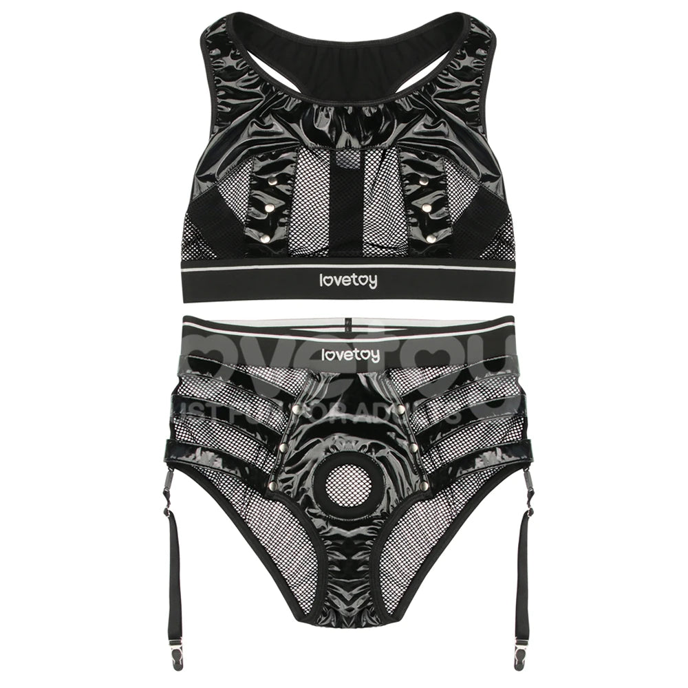 Lovetoy Rebellion Reign Iconic Harness Strap on Set LV781001B M/L