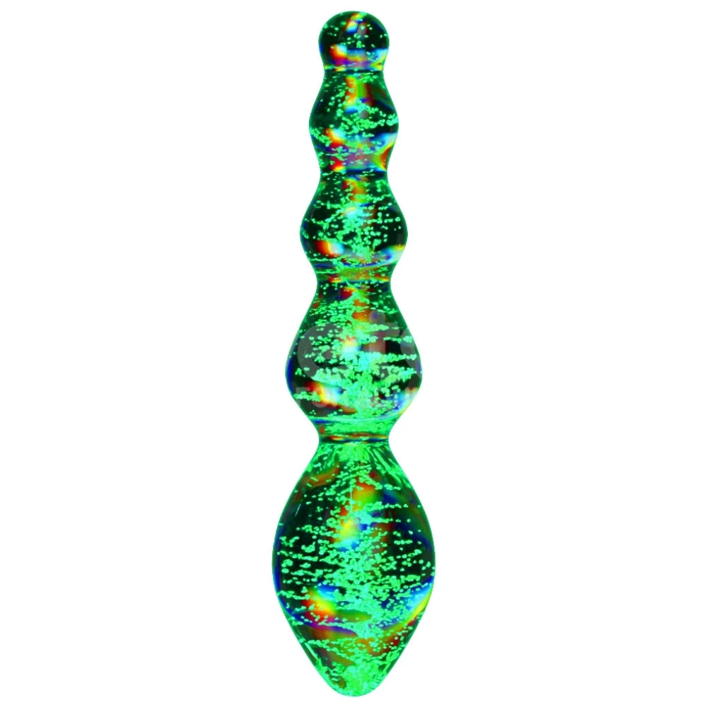 Lovetoy Glow İn The Dark Twilight Gleam Glass Dildo Tantalizing Orbs Cam Dildo