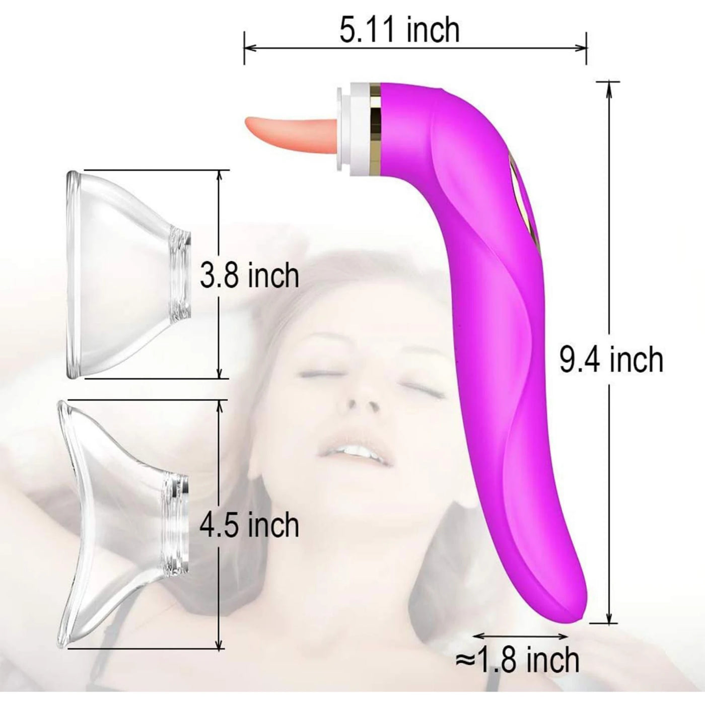 Erox The Vibe Sucker Licker G-Spot Çift Yönlü G-Spot Dil Vibratör
