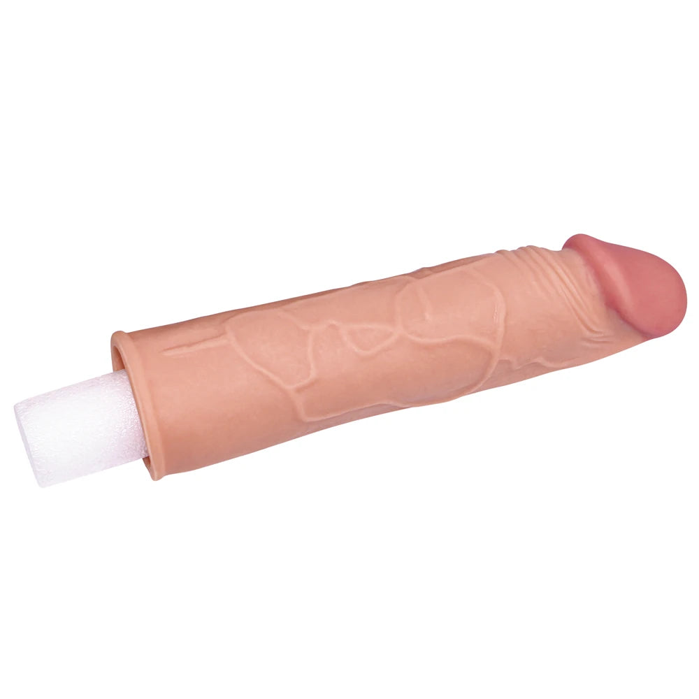 Lovetoy Pleasure X-Tender 3 cm Dolgulu Realistik Penis Kılıfı