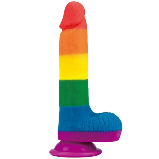Lovetoy Prider Dildo 19.5 cm Renkli Soft Doku Realistik Penis LV410026