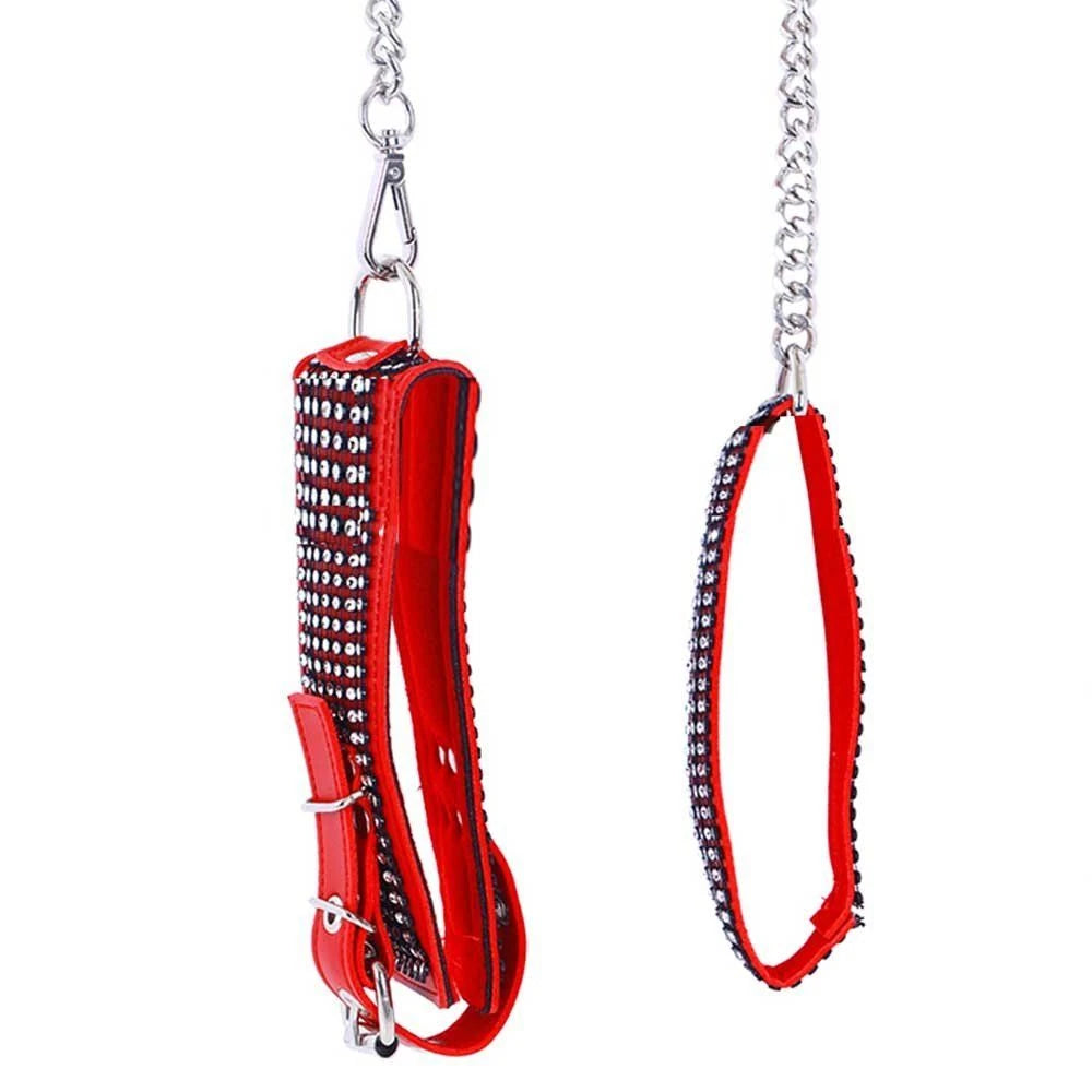 Erox Fetish Fantasy Series Diamond Collar Taşlı Fetiş Tasma-Kırmızıer