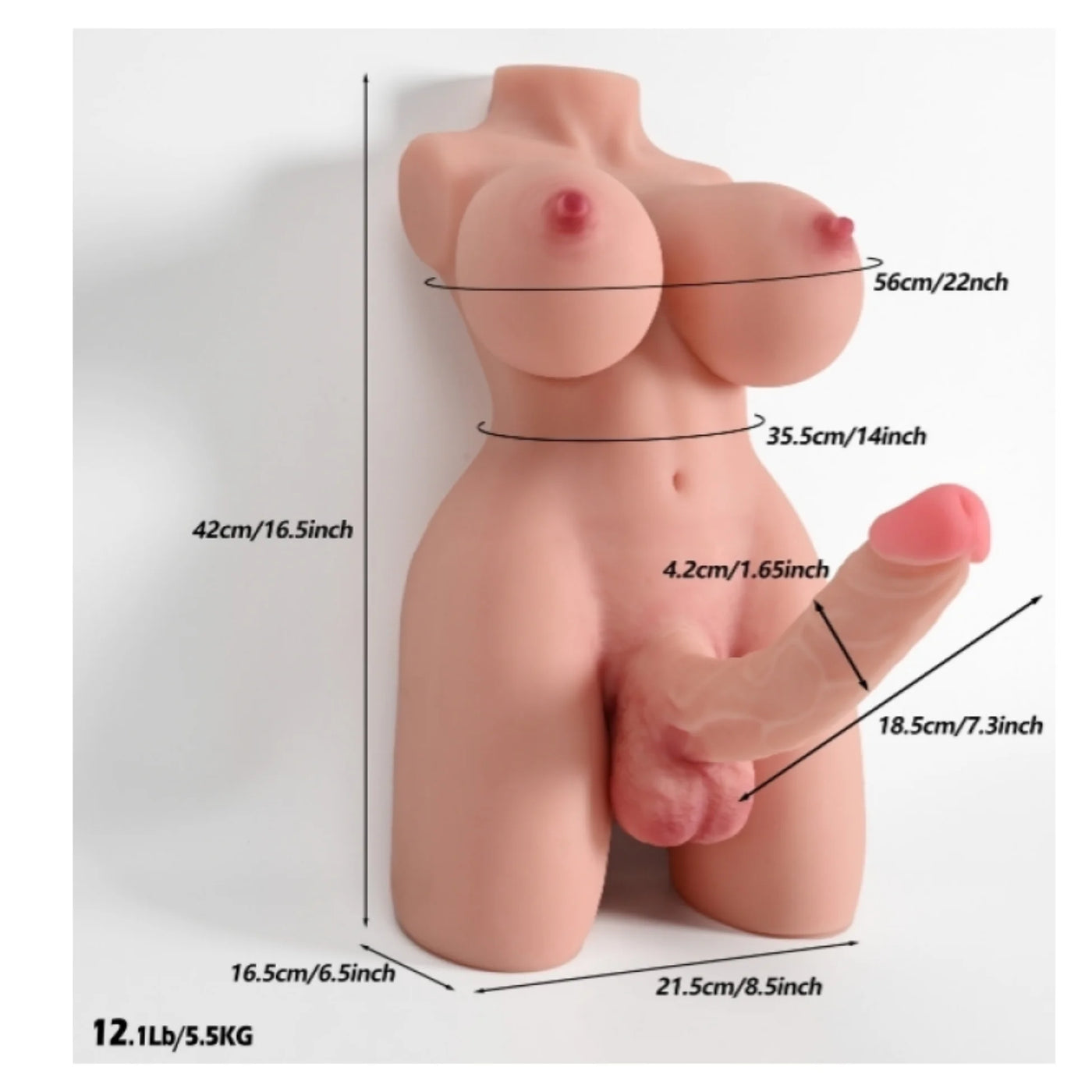 Erox Masturbation Flesh Transeksüel Vajina Mastürbatör 5.5 Kg.